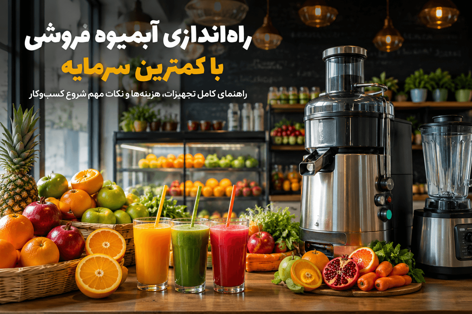 چطور با کمترین سرمایه آبمیوه فروشی راه اندازی کنیم