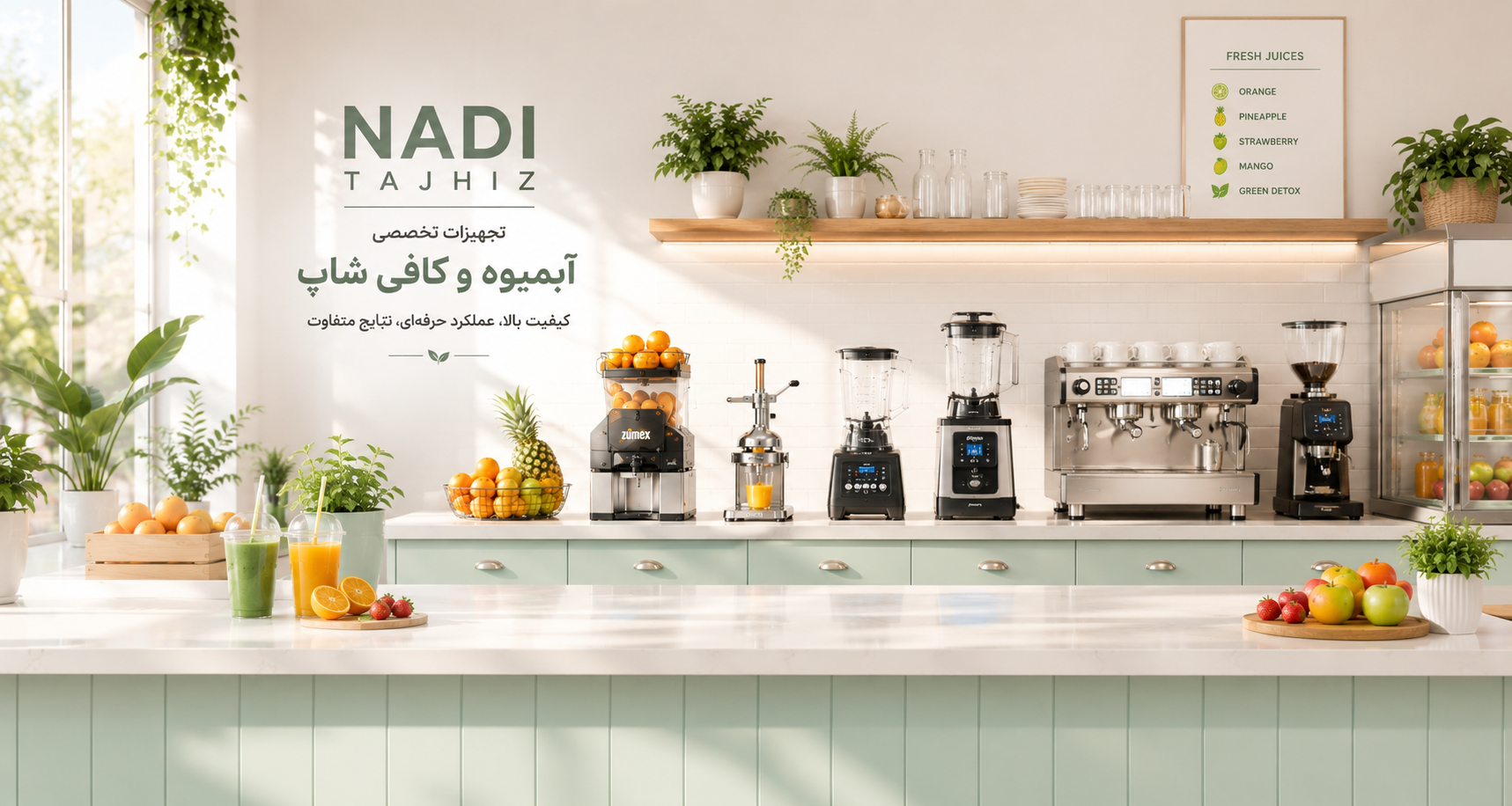 تجهیزات آبمیوه بار و کافی شاپ